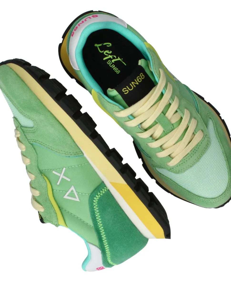 SUN68 Ally Color Explosion Sneakers Groen Dames
