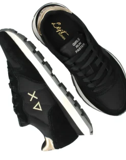 SUN68 Ally Gold Silver Sneakers Zwart Dames