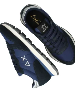 SUN68 Ally Gold Silver Sneakers Blauw Dames