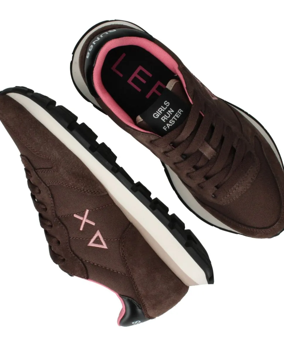 SUN68 Ally Sold Nylon Sneakers Bruin Dames