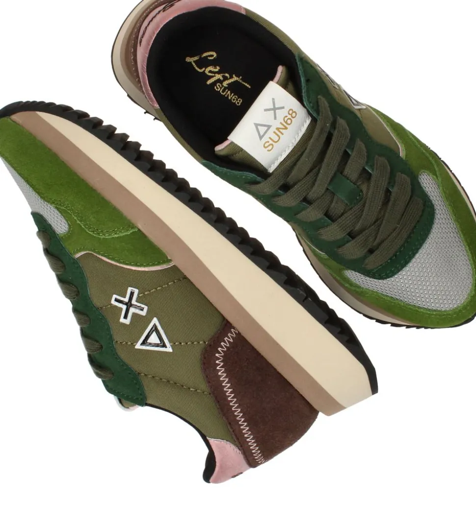 SUN68 Big Ally Solid Sneakers Groen Dames