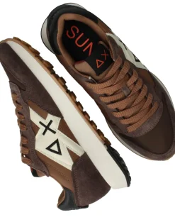 SUN68 Jaki Bicolor Sneakers Bruin Heren