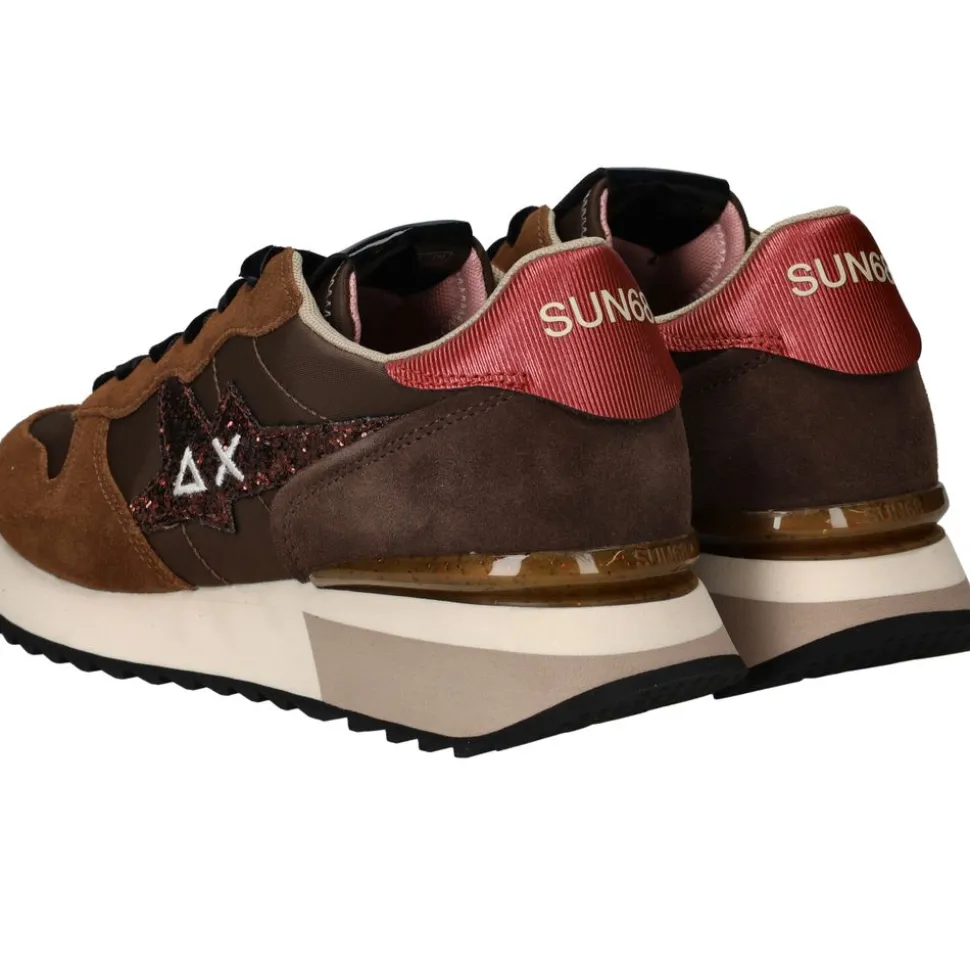 SUN68 Stargirl glitter logo Bruin Dames