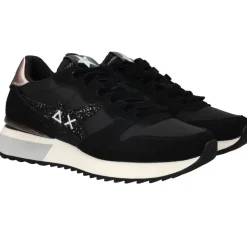 SUN68 Stargirl glitter logo Sneakers Zwart Dames