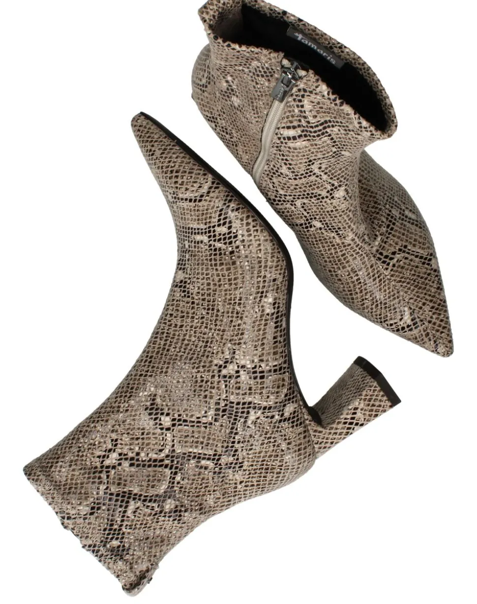 Tamaris Enkellaarsjes Beige Dames