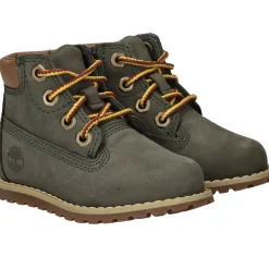 Timberland Pokey Pine Mid Lace Up with Zip Veterboots Groen Jongens