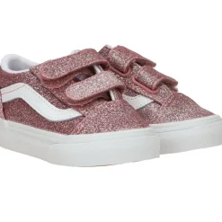 Vans Old Skool V Glitter Rose Gold Sneakers Roze Meisjes