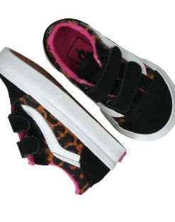 Vans Old Skool V Leopard Pop Sneakers Zwart Meisjes