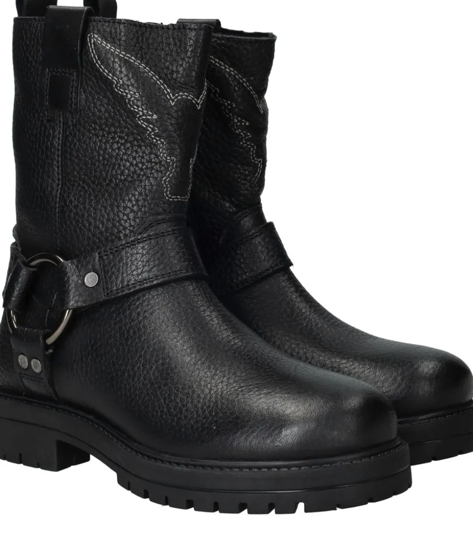 Vingino Carice Bikerboots Zwart Meisjes