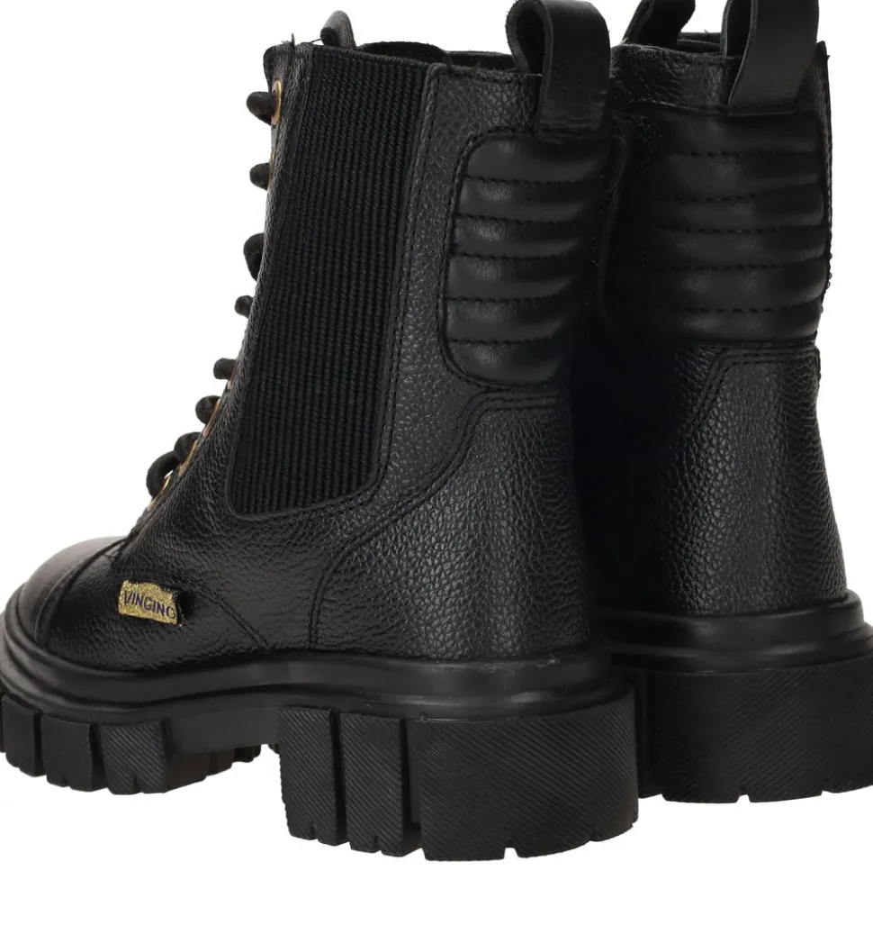 Vingino Sienna Veterboots Zwart Meisjes