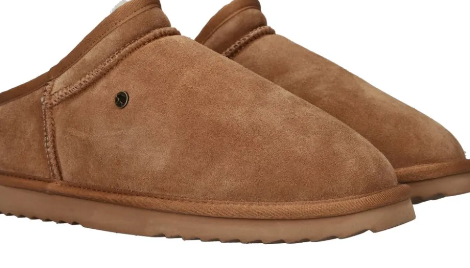 Warmbat Conner Pantoffels Cognac Heren