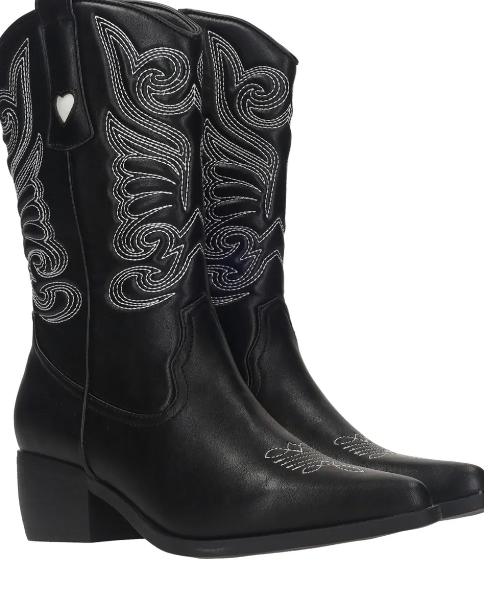 Western laars Westernlaarzen Zwart Dames