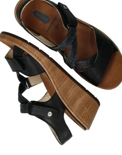 Wolky La Jolla Viagretta Sleehakken Zwart Dames