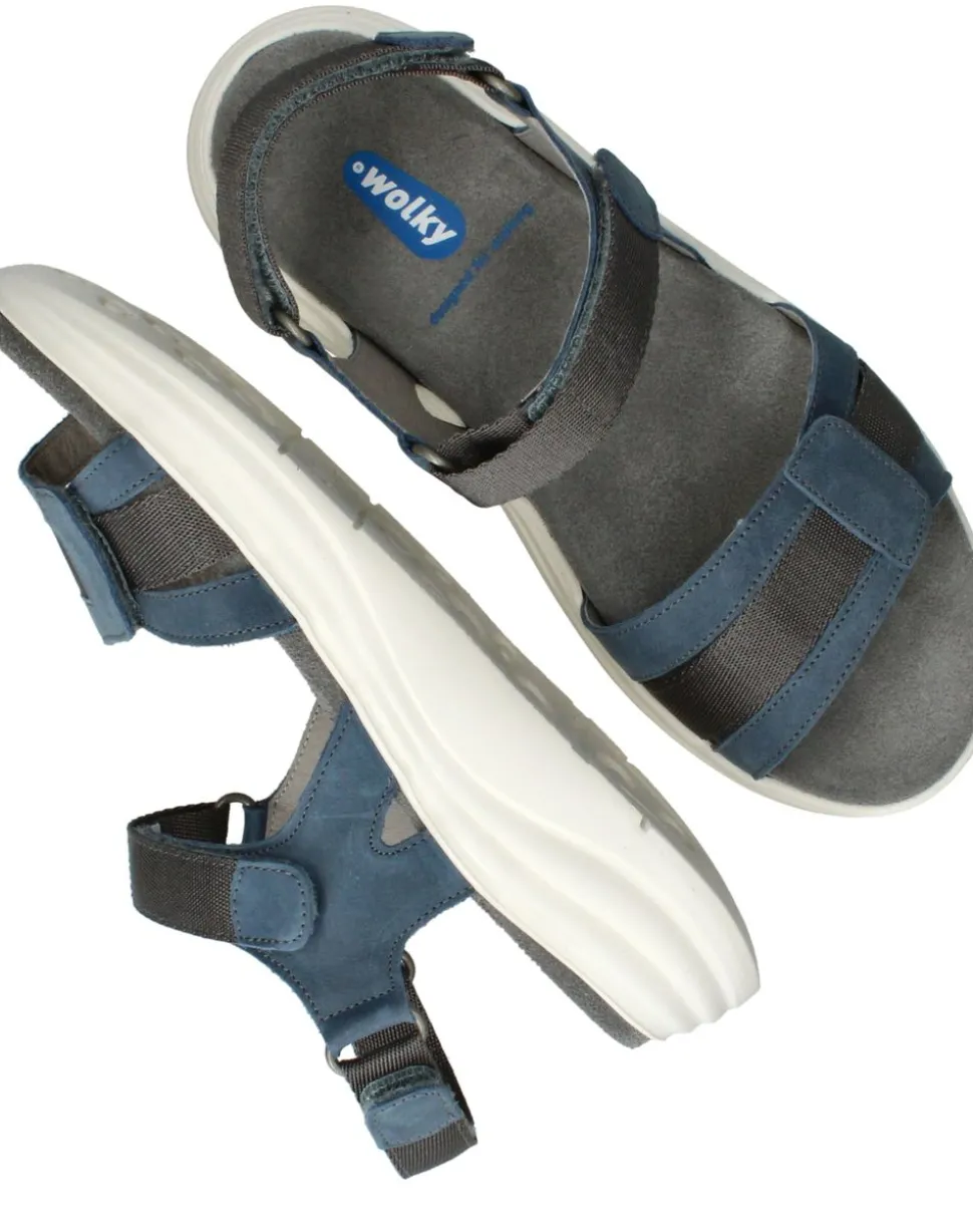 Wolky Miku Gobi Sandalen Blauw Dames