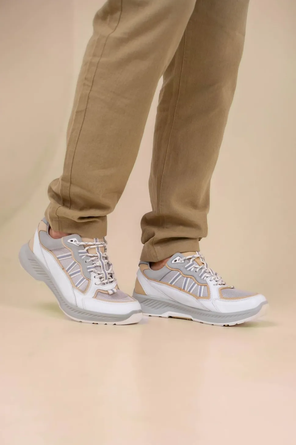 Xsensible Colorado Stretchwalker Sneakers Wit Heren