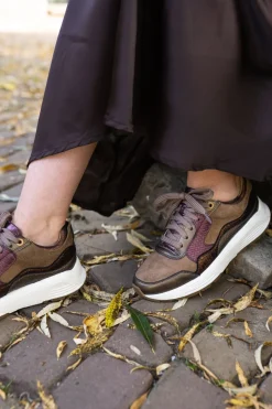 Xsensible Golden Gate Stretchwalker Sneakers Bruin Dames