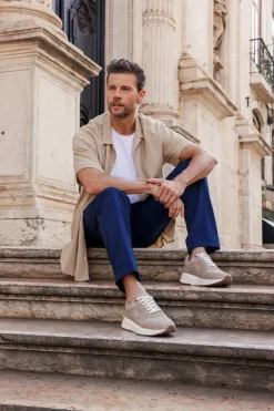 Xsensible Golden Gate Stretchwalker Sneakers Taupe Heren