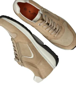 Xsensible Jersey Stretchwalker Sneakers Beige Dames