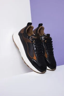 Xsensible Milau Stretchwalker Sneakers Zwart Dames