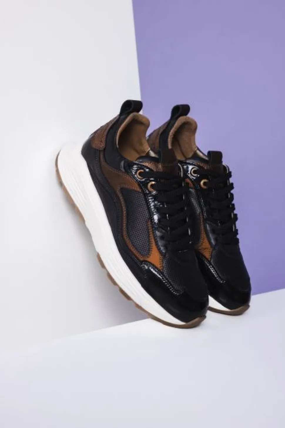 Xsensible Milau Stretchwalker Sneakers Zwart Dames