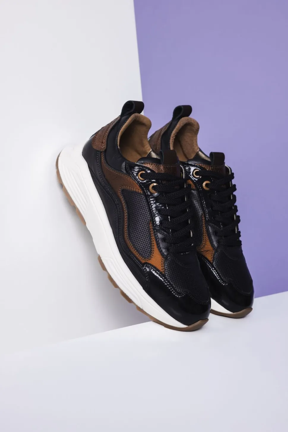 Xsensible Milau Stretchwalker Sneakers Zwart Dames