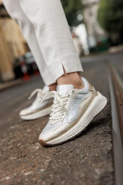Xsensible Milau Stretchwalker Sneakers Goud Dames
