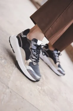 Xsensible Rainbow Stretchwalker Sneakers Zilver Dames