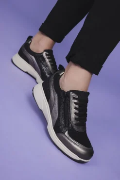 Xsensible Valletta Stretchwalker Sneakers Zilver Dames